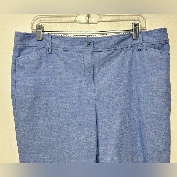 Talbots Perfect Crop Cotton Pants Womens Size 16 - Picture 3 of 8